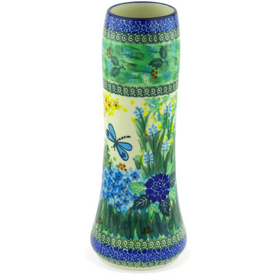 Polish Pottery Vase 11&quot; Garden Delight UNIKAT