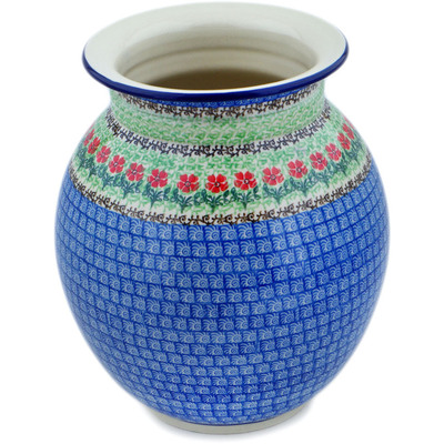 Polish Pottery Vase 11&quot; Maraschino