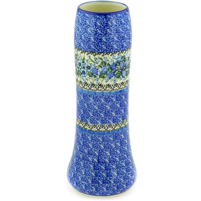 Polish Pottery Vase 11&quot; Rhapsody In Blue UNIKAT