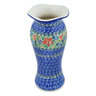 Polish Pottery Vase 11&quot; Trumpet Garden UNIKAT