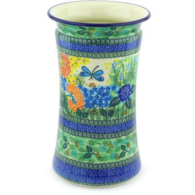 Polish Pottery Vase 12&quot; Garden Delight UNIKAT