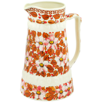 Polish Pottery Vase 13&quot; Autumn Wedding UNIKAT