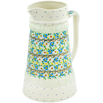 Polish Pottery Vase 13&quot; Sweet Blooms UNIKAT