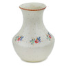 Polish Pottery Vase 14&quot; Rustic Field Flowers Red