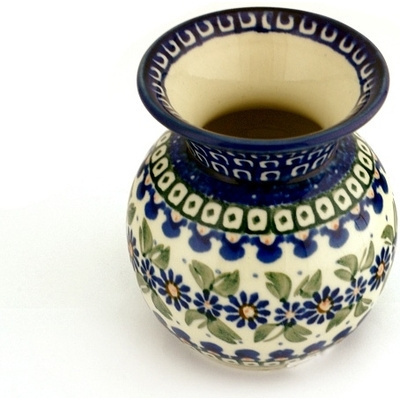 Polish Pottery Vase 4&quot; Aster Party UNIKAT