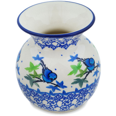 Polish Pottery Vase 4&quot; Birdy Babies
