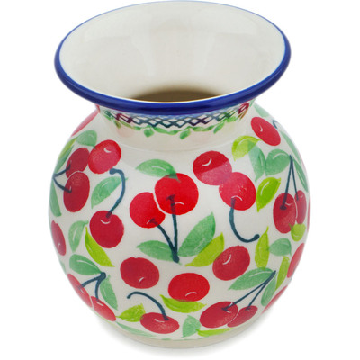 Polish Pottery Vase 4&quot; Cherry Sweet