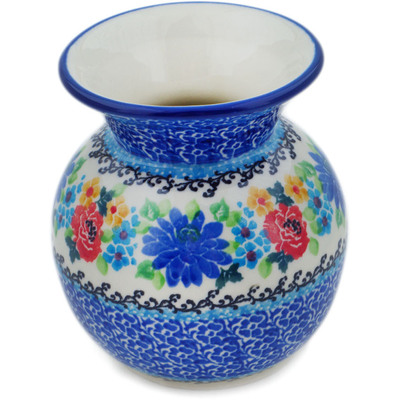 Polish Pottery Vase 4&quot; Floweret