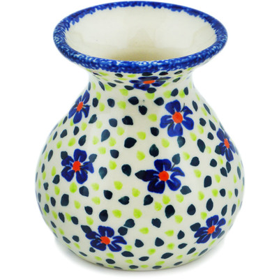 Polish Pottery Vase 4&quot; Hope Flowes UNIKAT