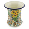 Polish Pottery Vase 5&quot; Country Sunflower UNIKAT