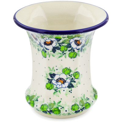 Polish Pottery Vase 5&quot; Daisies Wreath UNIKAT