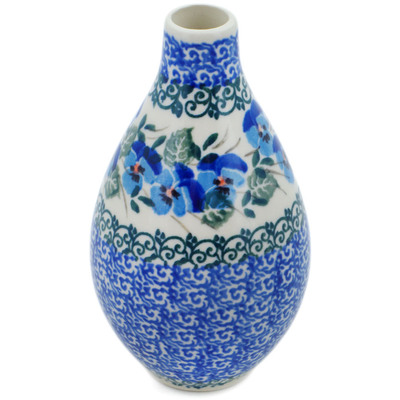 Polish Pottery Vase 5&quot; Sweet Blue Spring