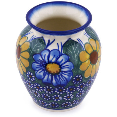 Polish Pottery Vase 5&quot; UNIKAT