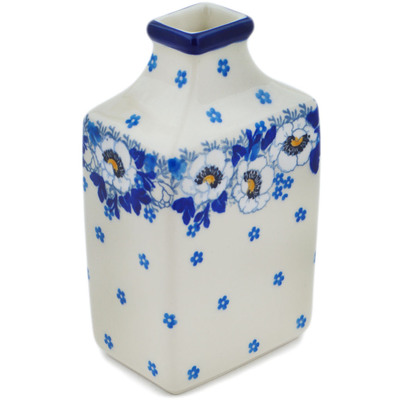Polish Pottery Vase 6&quot; Blue Spring