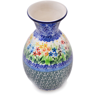 Polish Pottery Vase 6&quot; Colors Of The Wind UNIKAT