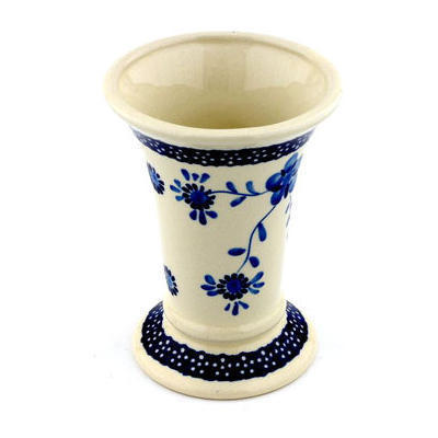 Polish Pottery Vase 6&quot; Delicate Poppy