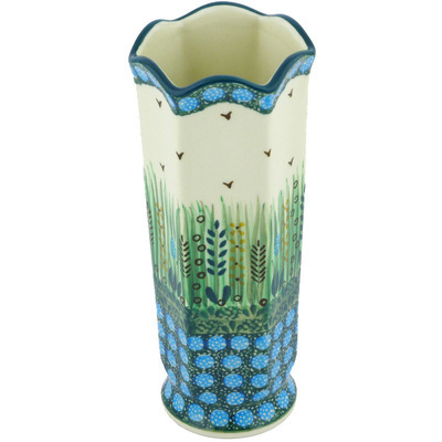 Polish Pottery Vase 7&quot; Prairie Land UNIKAT