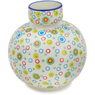 Polish Pottery Vase 7&quot; Retro Olives UNIKAT