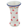 Polish Pottery Vase 7&quot; Rosey Starburst Poppy UNIKAT