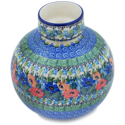 Polish Pottery Vase 7&quot; Spring Meadow UNIKAT