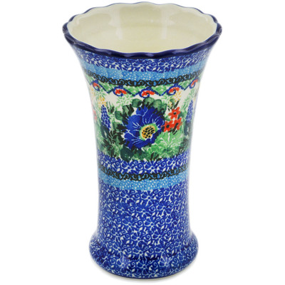 Polish Pottery Vase 7&quot; Summer Landscape UNIKAT