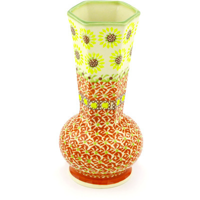 Polish Pottery Vase 8&quot;