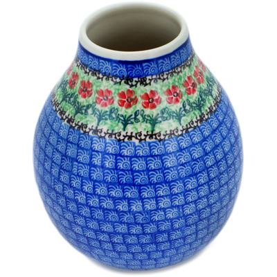 Polish Pottery Vase 8&quot; Maraschino
