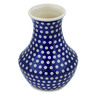 Polish Pottery Vase 8&quot; Peacock Eyes
