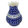 Polish Pottery Vase 8&quot; Peacock Forget-me-not