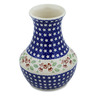 Polish Pottery Vase 8&quot; Sleigh Bells