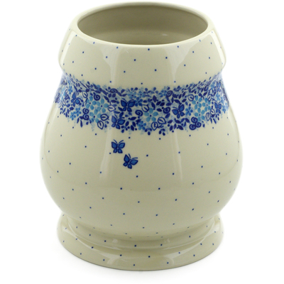 Polish Pottery Vase 9&quot; Delicate Blue UNIKAT