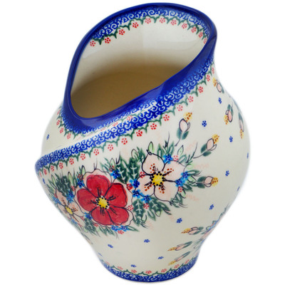 Polish Pottery Vase 9&quot; Perfect Garden UNIKAT