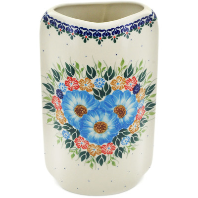 Polish Pottery Vase 9&quot; Spring Bouquet