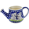 Polish Pottery Watering Can 23 oz Blue Eyed Beauty