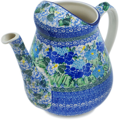 Polish Pottery Watering Can Country Blossoms UNIKAT