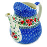 Polish Pottery Watering Can Red Pansy