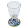 Polish Pottery Wine Glass 11 oz Floral Dream UNIKAT