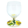 Polish Pottery Wine Glass 14 oz Hawaii Sunshine UNIKAT