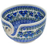 Polish Pottery Yarn Bowl 7&quot; Sweet Blue Spring